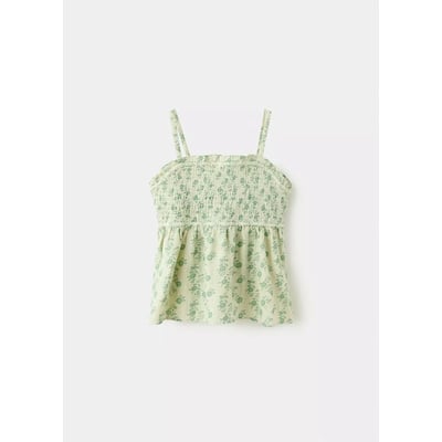 Blouse à bretelles à imprimé floral MANGO KIDS