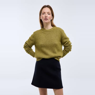 Pull manches longues col rond en alpaga MONOPRIX