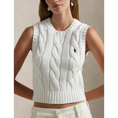 Pull sans manches en maille torsadée POLO RALPH LAUREN