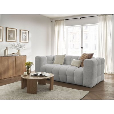 Canapé droit convertible 3 places en tissu bouclette, CLOUD BOBOCHIC