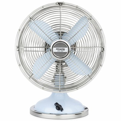 ventilateur design métal - joe50 bleu H.KOENIG