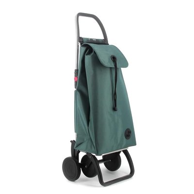 IMAX MF - Chariot de course Pliable - 4 roues - Vert clair - Robuste et ergonomique, cadre léger en aluminium, sac résistant à l’eau ROLSER