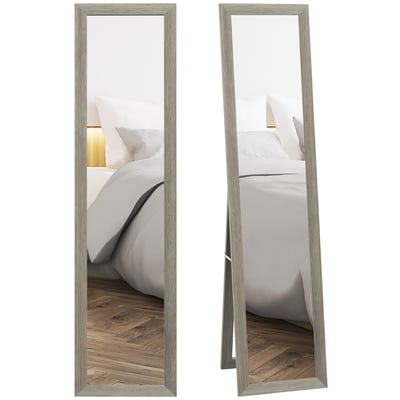 Miroir en pied MDF Gris HOMCOM