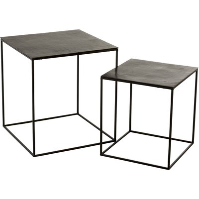 Tables gigognes aluminium carrées Newburry JOLIPA