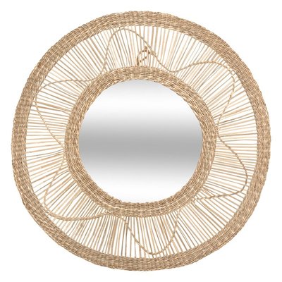 Miroir rond seagrass Fleur D58 ATMOSPHERA