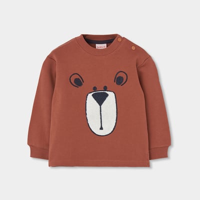 Sweat-shirt garçon en molleton imprimé ours BOBOLI