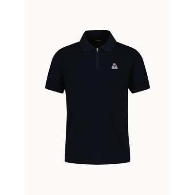 Polo demi-zippé en jersey de coton épais TRICOLORES LE COQ SPORTIF