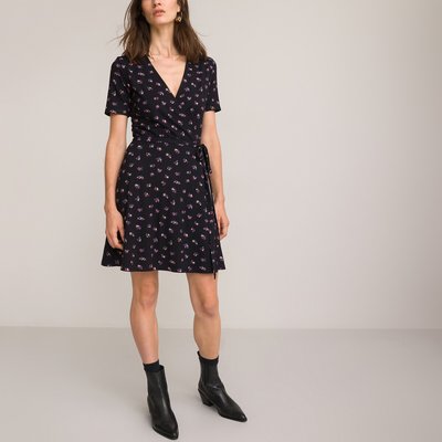 Robe cache-coeur courte, imprimé floral LA REDOUTE COLLECTIONS