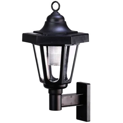 Lampe solaire murale en plastique noir WADIGA