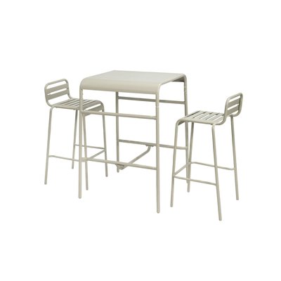 Table haute de jardin acier 2 chaises AMELIA TABLE BAR 70 + CHAISES SWEEEK