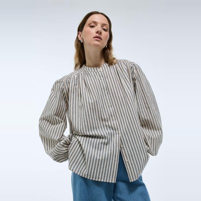 Blouse manches longues rayée en coton BIO GOTS MONOPRIX