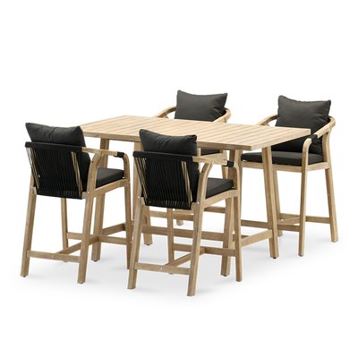 Salon de jardin, 4 chaises, ZANZIBAR DEFORA HOME