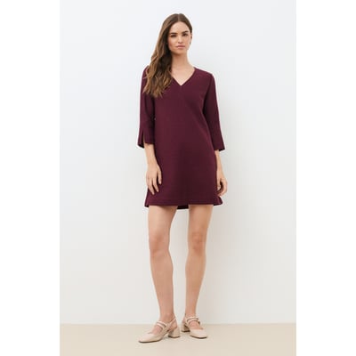 Robe col v laineuse RFLORA CAROLL