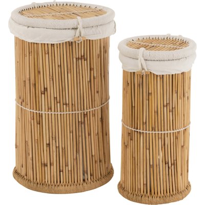 Panier cylindre bambou naturel  rangement élégant maison RECOLLECTION