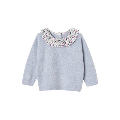 Pull à collerette imprimée fleurs VERTBAUDET