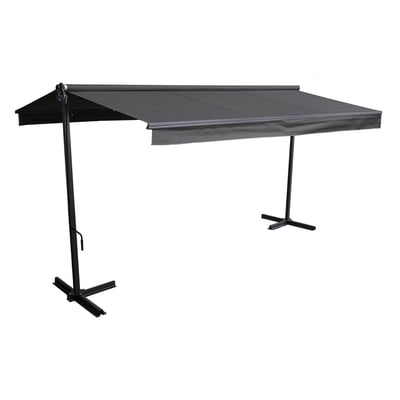 Store double pente sur pieds, 3,95x3m, FRENE HAPPY GARDEN