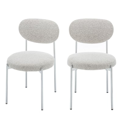 Lot de 2 chaises en tissu pieds chrome- KYOTO DRAWER