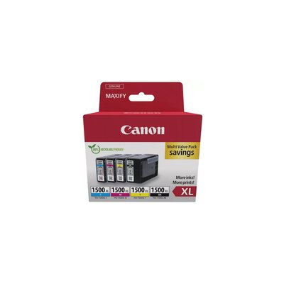Cartouche d'encre Pack PGI-1500 XL Noire + 3 couleurs CANON