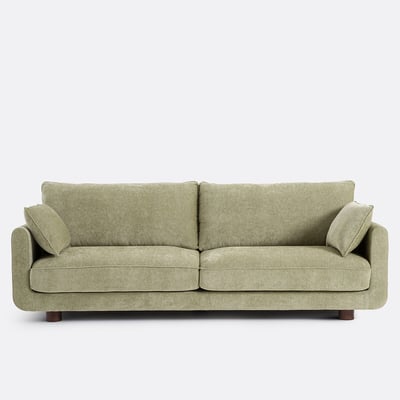 Canapé droit 2, 3, 4 ou 5 places, en polyester chiné, EMILIO  LA REDOUTE INTERIEURS