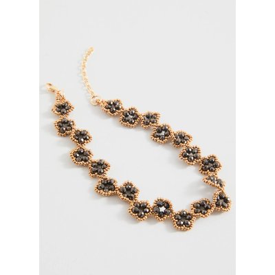Collier cristaux fleur MANGO TEEN