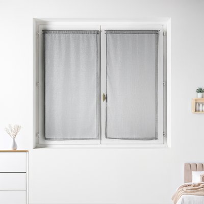 Voilage paire en maille avec des fils fil textile argentés HOME MAISON