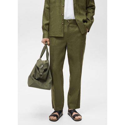 Pantalon 100 % lin regular fit MANGO MAN