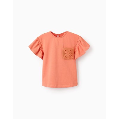 T-shirt avec Volants et Poche en Crochet ZIPPY