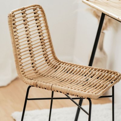 Chaise junior rotin et métal - JAVA SAUDARA COLLECTIONS