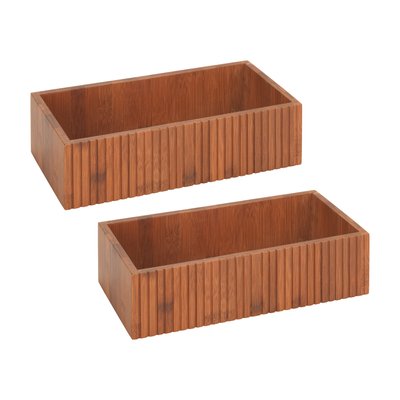 Lot de 2 Boîtes de rangement en bambou MERA WENKO