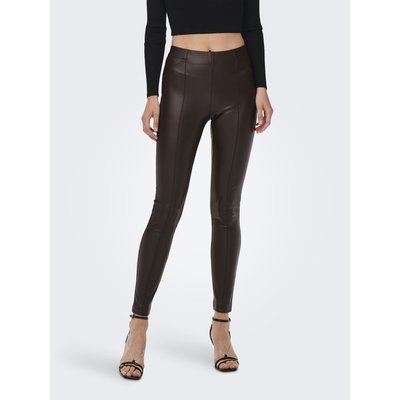 Pantalon slim cuir noir femme La Redoute