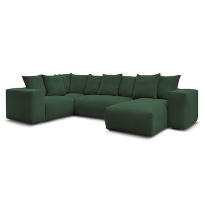 Canapé modulable 5 places en velours côtelé, VOLTAIRE BOBOCHIC