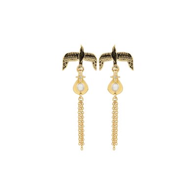 Boucles d'oreilles pendantes aigles avec cascade de chaînes PALUA HIPANEMA