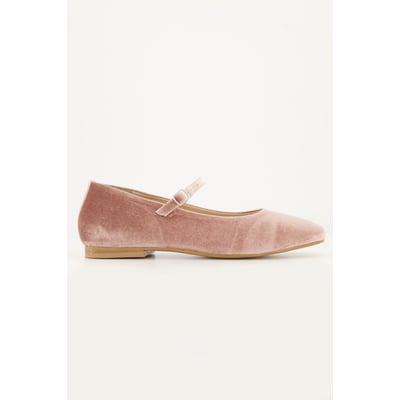Ballerines aspect velours , pied large ULLA POPKEN