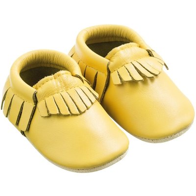 Chaussons cuir souple à franges TICHOUPS