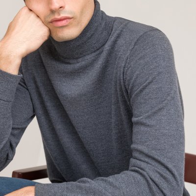 Pull col roulé mérinos, made in Europe LA REDOUTE COLLECTIONS