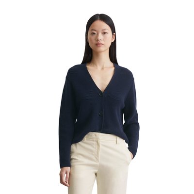 Cardigan col V relaxed en coton biologique lourd MARC O'POLO