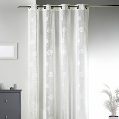 Voilage Raffiné fantaisie brodé ronds HOME MAISON