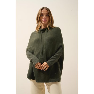 Cape Col Rond Cordon Coulissant Kaki Miamar JUST CASHMERE
