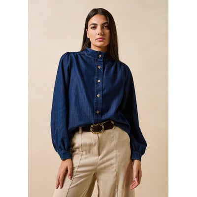 Chemise en denim manches longues LA FEE MARABOUTEE