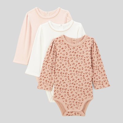 Lot de 3 bodies, manches courtes en coton BIO BOUT'CHOU