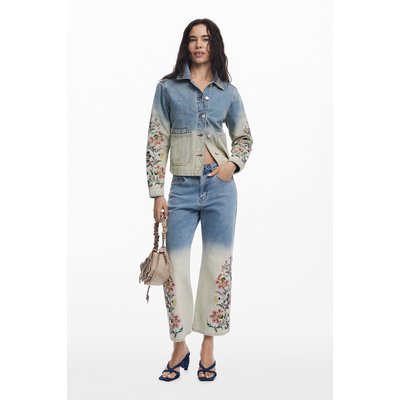 Desigual - Veste en jean à fleurs DESIGUAL