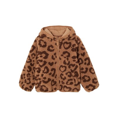 Veste à capuche en sherpa imprimée léopard VERTBAUDET