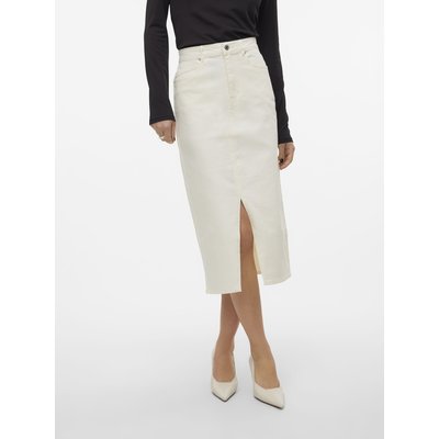 Jupe blanche taille haute La Redoute