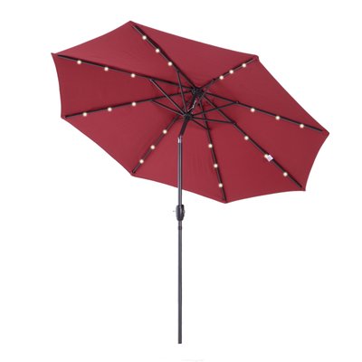 Parasol lumineux LED octogonal inclinable Ø 2,75 m OUTSUNNY