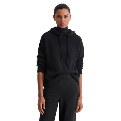 Hoodie en tricot regular en laine d'agneau moelleuse MARC O'POLO
