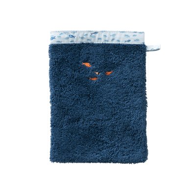 Gant de toilette Marine OCEANOS CARRE BLANC