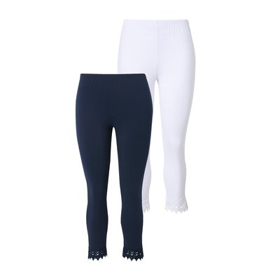 Lot de 2 leggings 7/8 en coton bio ULLA POPKEN