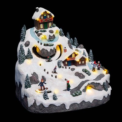 Village de Noël vacances montagne animé musical 23 LED + transfo FEERIC LIGHTS & CHRISTMAS