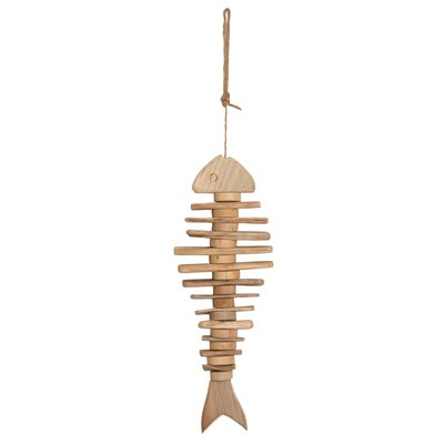 Poisson à suspendre en bois flotté 40 cm JARDINDECO