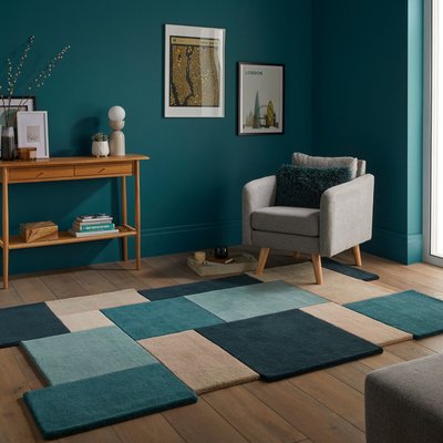 Tapis graphique en laine COLLAGE FLAIR RUGS